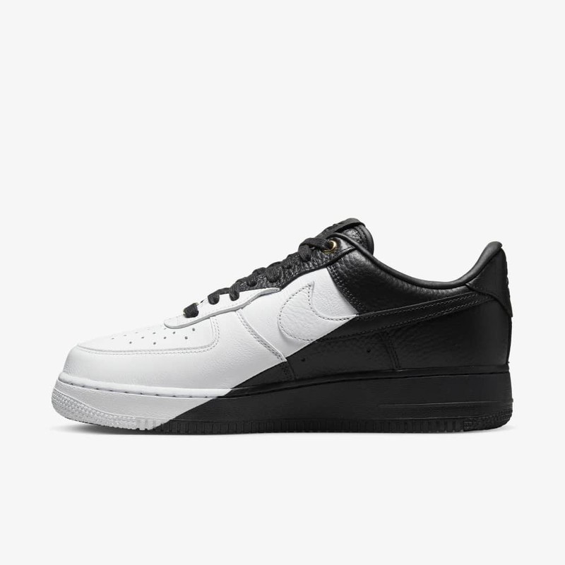 Nike air force 1 hot sale half black half white